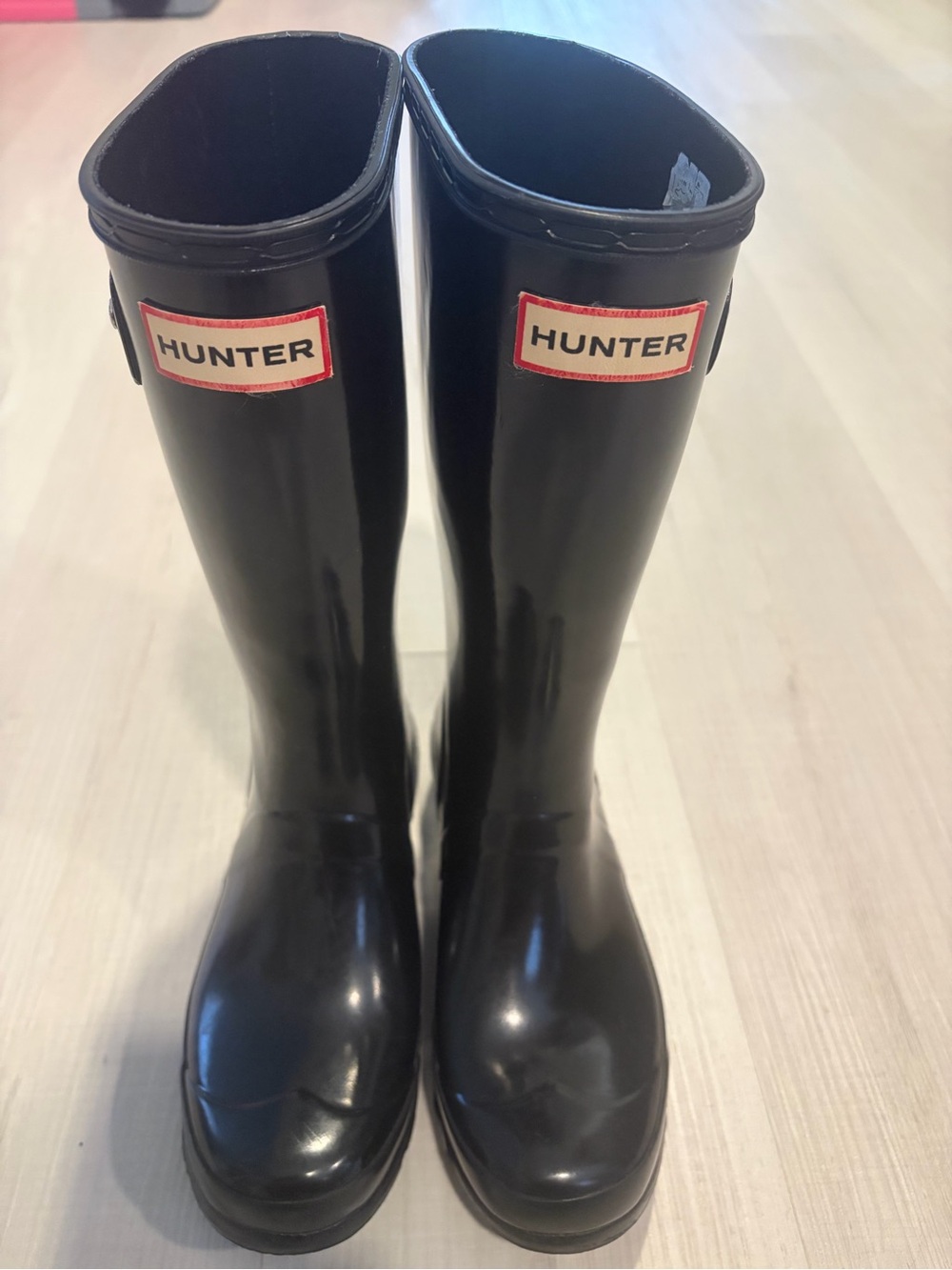 Hunter Kids Black Gloss Rain Boots